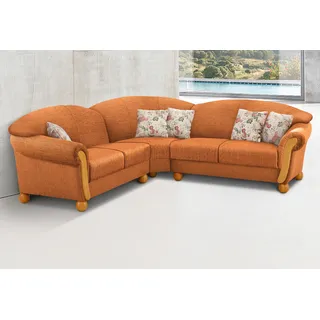 Home Affaire Ecksofa »Milano, L-Form«, gleichschenklig orange