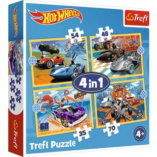 Trefl Trefl: Hot Wheels Fahrzeug-Puzzle – 4 in 1