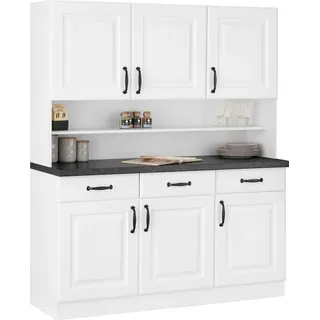 WIHO KÜCHEN Küchenbuffet Erla 150 x 50 x 181 cm Weiß