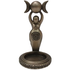 Nemesis Now Teelichthalter, spiralförmig, Göttin, goldfarben, 12 cm, Bronze Kunstharz, Gold