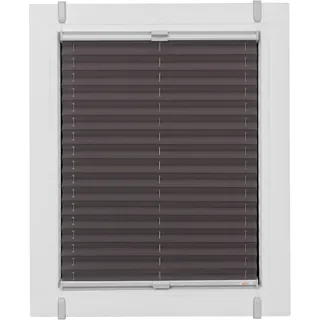 sunlines Plissee "One Size Style Crepe" blickdicht ohne Bohren verspannt Zubehörfarbe grau, zum Klemmen, anthrazit, grau, grau
