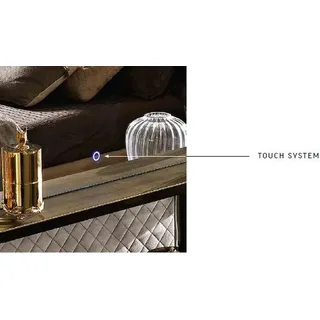 Kommode mit Spiegel Sideboard Kommoden Set Italienische Möbel 2tlg. Schrank Holz - Beige