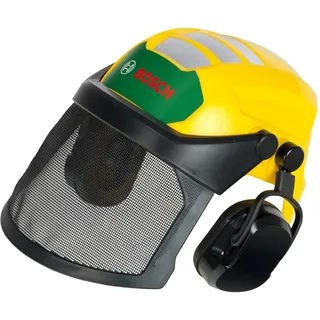 Theo Klein 8199 Bosch Waldarbeiter-Helm Größenverstellbarer Spielzeughelm mit Visier & Ohrenschützern Offizielles Lizenz-Produkt Spielzeug für Kinder ab 3 Jahren