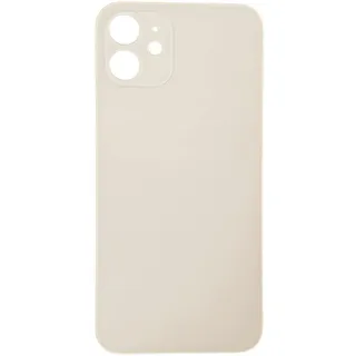Smartex® Rückseite Glas Akkudeckel Ersatz kompatibel mit iPhone 12 | Rückglas KEIN Logo (Weiß)
