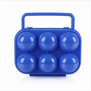 2x Eier Aufbewahrungsbox Eierbox Box Eier-Box, passend für 12 Eier, Kunststoff, Farbe:Blau