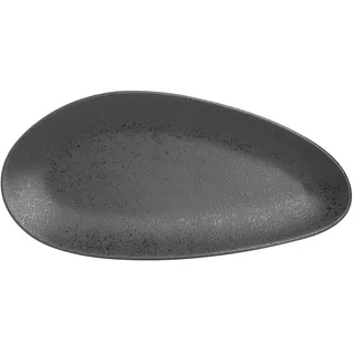 Olympia Ovales Dessertteller-Set 35,7 x 17,2 cm Schwarz/Anthrazit 4er Set