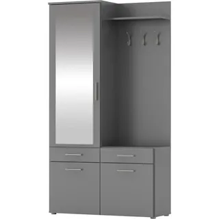 Kondela Garderobe Levito - Graphit - Dunkelgrau