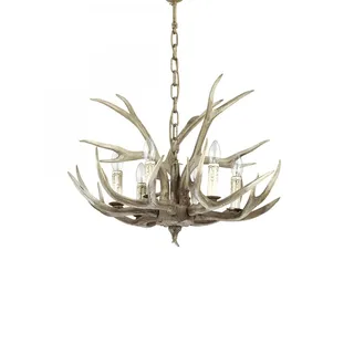Ideal Lux Chalet M 6-flg. Ø 67 cm rustikal/Braun