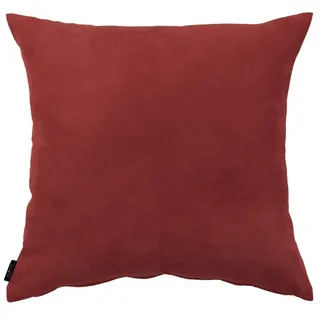 Dekokissen HOMING "Monaco" Gr. 1, rot (bordeaux, unifarben), B:50cm L:50cm, Polyester, Dekokissen_Sitzkissen_Kissenhüllen, Dekokissen, Pflegeleicht