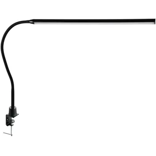 Alco-Albert - LED Schreibtischlampe mit Tischklemme 56 LEDs 10W | Klemmleuchte mit 3 Helligkeitsstufen und flexiblem Leuchtenkopf für Schreibtisch, Werkbank und Regal