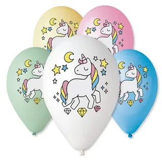 None Luftballon 30 cm 5 St. Einhorn