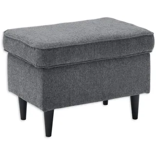 Sconto Hocker Anthrazit Textil, rechteckig, 63x43x42 cm Wohnzimmer, Hocker, Sitzhocker