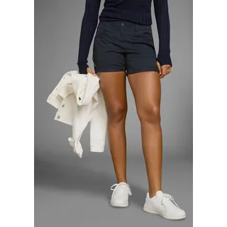 Bermudas KANGAROOS, Damen, Gr. 32, N-Gr, blau (marine), Web, Obermaterial: 100% Baumwolle, unifarben, schmal kurz, Hosen Bermudas, krempelbar, Topseller