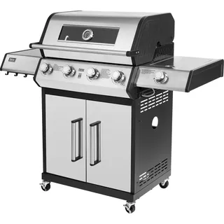 Teesa BBQ 5006 MASTER Garten-Gasgrill, 5 Brenner, 17kW Flaschenschrank