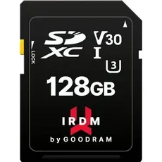 Goodram IR-S3A0-1280R12 Speicherkarte SDXC UHS-I (SDXC, 128 GB, U3, UHS-I), Speicherkarte, Schwarz