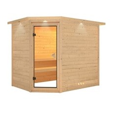 KARIBU Sauna »Kärdla«, für 4 Personen, ohne Ofen - beige