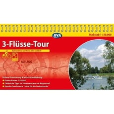 3-Flüsse-Tour Radrundtour an Rhein, Ahr und Erft 1 : 50 000 Radwanderkarte