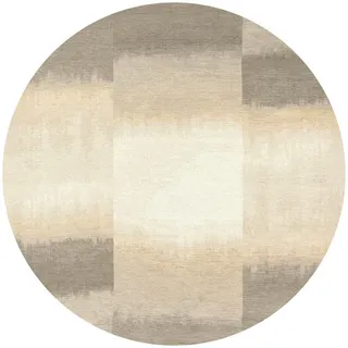 Louis De Poortere Teppich Cottage Grey Meditation Sendai 240/240 cm , Beige , Textil , Grafikmuster , Rund , 240x240 cm , Oeko-Tex® Standard 100 , antistatisch, pflegeleicht, rutschfeste Unterfläche, für Fußbodenheizung geeignet, UV-beständig, waschbar , Teppiche und Böden, Teppiche