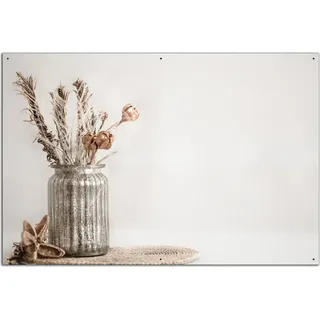 Wallario Outdoor-Poster für Garten oder Balkon, Motiv Trockenblumen im Glas, in ca. 61 x 91,50 cm - Orange