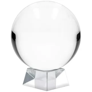 Intirilife Glaskugel Fotokugel mit Ständer , Transparent , Glas , Dekoration, Dekoartikel, Dekokugeln