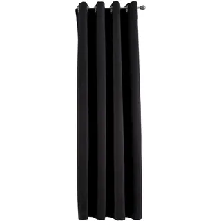 Gardinenbox Vorhang Blickdicht »Newyork« Schwarz HxB 160x140 cm 1er-Pack Thermo-Gardine Verdunkelungsvorhang Blackout Ösen schalldämmend ÖKOTEX UV-Schutz Raffhalter, 201920600