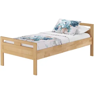 Erst-Holz Massivholzbett Seniorenbett Buche natur 100x200 Einzelbett Hohes Bett Zubehör wählbar V-60.74-10ohne Zubehör