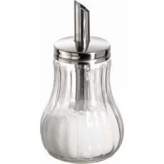 Bild 40486 Zuckerdosierer, Ø 8 cm, Höhe 15 cm, 250 ml, Behälter aus Glas, Schraubdeckel aus Edelstahl