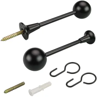 Liedeco Raffhalter für Gardinenstangen Ø 16 mm, grau