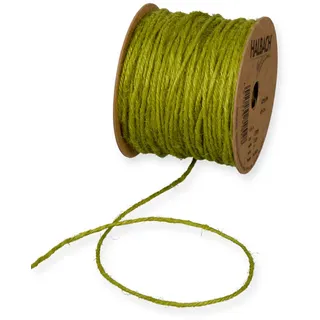 Halbach Jutekordel Dekoband kordel grasgrün zum Basteln 50m Rolle