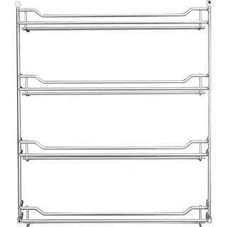 Gewürzregal für 24 Gläser – Robuster Küchenorganizer in Silber