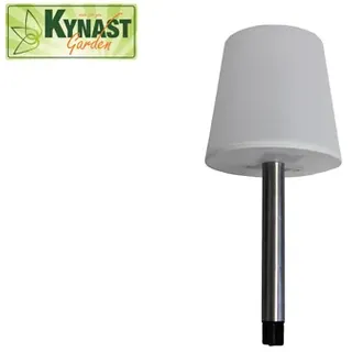 Kynast Garden LED Solar Bodenlampe mit weißem Lampenschirm 15 x 41cm