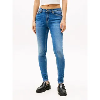 Tommy Hilfiger Tommy Jeans Skinny-fit-Jeans »NORA MR SKNY AH1280« mit Logo-Badge, blau