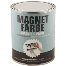 Milacor Magnetfarbe für Innen grau - lösemittelfreie Wandfarbe - überstreichbar, umweltfreundlich - 1 Liter