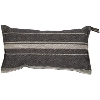 Jokipiin | 1 Saunakissen | Design: Linea | Maße: 40 x 22 cm, Leinen/Baumwolle | schadstofffrei Ökotex 100 | hergestellt in Finnland (schwarz/natur)