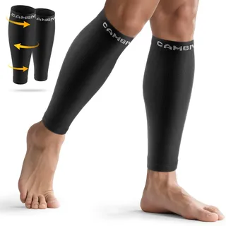 CAMBIVO Wadenbandage, Kompressionsstrümpfe Damen Herren 2 Paar, Waden Kompression, Stützstrümpfe, Compression Socks, Waden Beinlinge für Sport, Fussball, Laufen,Schwellung, Erholung
