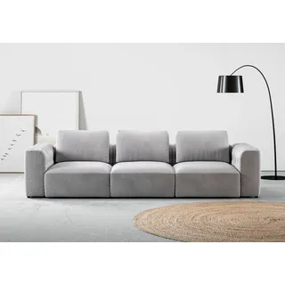 Home affaire 3-Sitzer »Cushid« Modulsofa, bestehend aus 3 Teilen, Breite 300 cm, grau