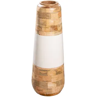 Gilde Vase Naturelle naturfarben-weiß«, weiß