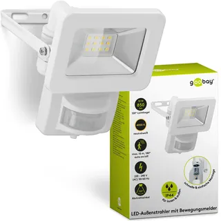 goobay Außenstrahler Aluminium, Glas, Kunststoff, Metall 15,8 cm inkl. Bewegungsmelder weiß