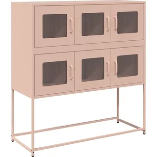 Sideboard Rosa 100,5x39x107 cm Kaltgewalzter Stahl - Rosa