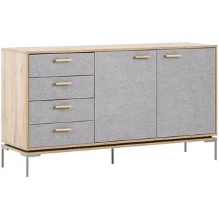 Schildmeyer Looks by Wolfgang Joop Sideboard, Eiche Landhaus mit Feel Grey, Holzwerkstoff, 154.6 x 45 x 85.7 cm, 701730