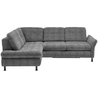 Beldomo Style Ecksofa , Graubraun , Textil , Ottomane links, L-Form , 242x210 cm , Bettkasten erhältlich, Stoffauswahl, seitenverkehrt erhältlich, Bettfunktion erhältlich, Hocker erhältlich, Rücken echt , Wohnzimmer, Sofas & Couches, Wohnlandschaften, Ecksofas