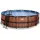 Wood Pool Ø 488 cm inkl. Sandfilteranlage, Abdeckplane, Poolleiter, Reparaturset
