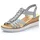 Keilsandalen Frauen Sandalen offene Schuhe Strandschuhe Keilsandaletten Keilabsatz Wedge-Heel hoch blau 12 37 EU 4 UK