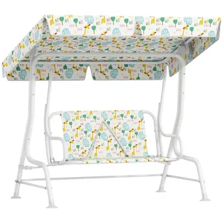 aiyaplay Kinder, Weiß, Metall, 75x120x112 cm Gartenmöbel, Hollywoodschaukeln