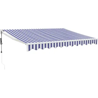 vidaXL Markise elektrisch 350 x 250 cm blau