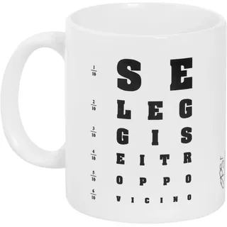 O.P.S. Personalisierte Keramiktasse mit lustigen Sprüchen und ansprechendem Design, geeignet für Backofen, Mikrowelle, Spülmaschine, Fassungsvermögen 350 ml, Format 10 x 8 x 8 cm - Wenn Lesen