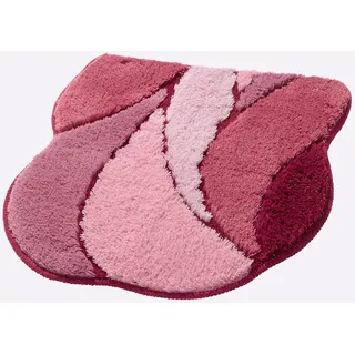 Badematte HAGEMANN Gr. 5, rosa (altrosa), WC-Vorleger halbrund ohne Ausschnitt (50cm x 50cm), 1 Stk., Badematten, Badematte
