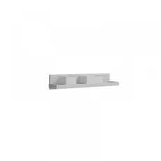 Burgbad Fiumo Wandpaneel, mit Metallreling, mit Plisséestruktur, ACDY060, Farbe (Front/Korpus): Weiß matt