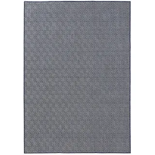 benuta Outdoorteppich Lou Blau 140x200 cm , Kunststoff , Grafikmuster , Rechteckig , 140x200 cm , Oeko-Tex® Standard 100, Made in Turkey , wasserabweisend , Teppiche und Böden, Teppiche, Outdoorteppiche
