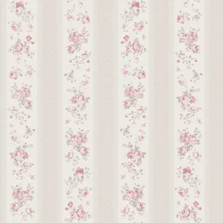 A.S. Création Tapete Floral Greige Weiß Rot - A.S. Création Maison Charme 390694 - Vliestapete Pünktchen - 10,05 m x 0,53 m Made in Germany